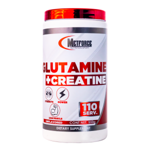 Glutamina más creatina suplemento de Metforce con 110 servicios