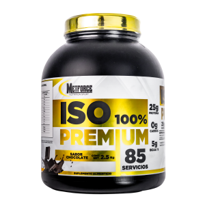 Bote de ISO 100% Premium proteína ISO marca Metforce rinde 85 servicios